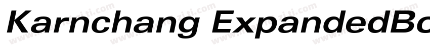 Karnchang ExpandedBoldItalic字体转换
